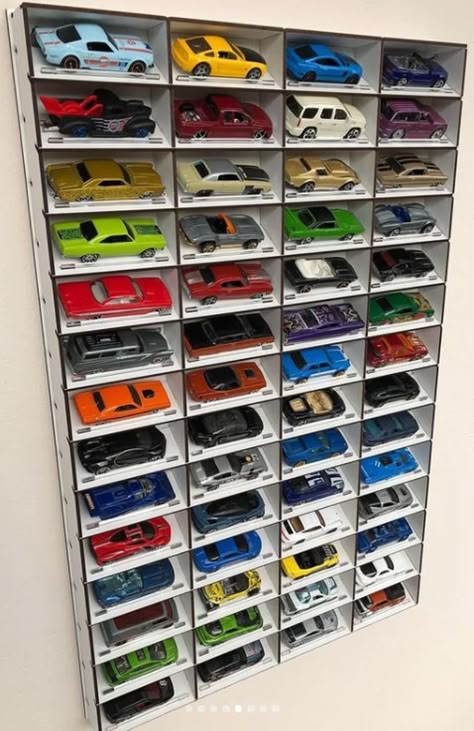 1:64 Scale Tilted Wall Stand for 56 Model Cars - Etsy Hot Wheels Storage Display, Hot Wheels Shelf, Hot Wheels Cars Display, Matchbox Cars Display, Car Model Display, Toy Car Display, Hot Wheels Wall, Diecast Cars Display, Hot Wheels Storage