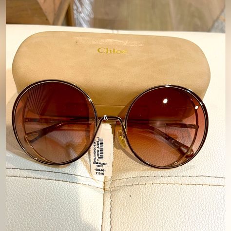 Nwt Chloe Sunglasses Chloe Sunglasses, Colored Sunglasses, Pink Gold, Pink And Gold, Chloe, Sunglasses, Pink, Gold, Women Shopping