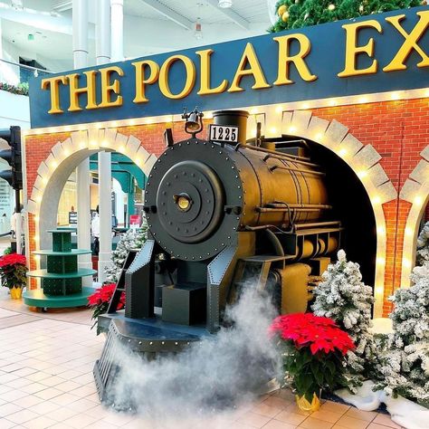 Polar Express Christmas Party, Polar Express Theme, Polar Express Movie, Polar Express Party, Polar Express Train, Diy Christmas Lights, Mall Decor, The Polar Express, Photo Opportunity