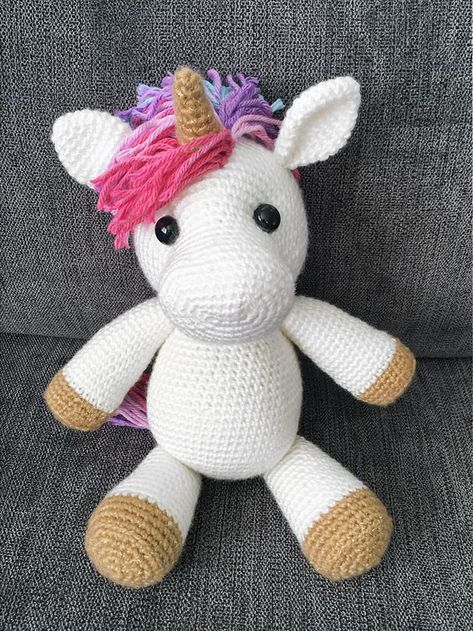 Free Unicorn Crochet Pattern | Jess Huff Small Unicorn Crochet Pattern Free, Unicorn Crochet Pattern Free, Jess Huff, Crocheted Unicorn, Crochet Unicorn Pattern Free, Crochet Unicorn Pattern, Unicorn Crochet, Crochet Monsters, Crochet Fun