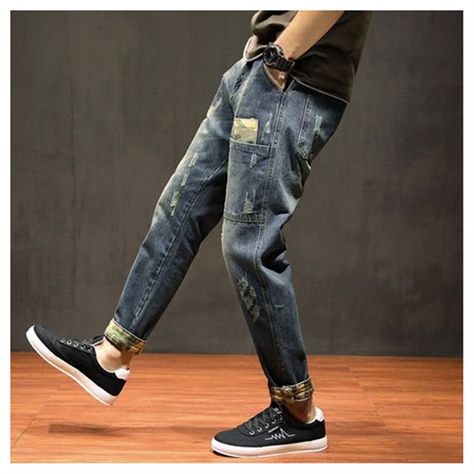 5$ #Men's jeans Kids Jeans Pattern, Denim Joggers Outfit, Jogger Outfit, Jeans Pattern, Mens Casual Jeans, Jeans Outfit Men, Boys Joggers, Men Fashion Casual Shirts, Joggers Outfit