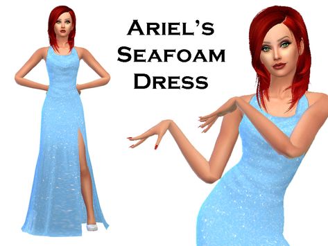 Seafoam Dress, Sims 4 Studio, Ariel Dress, Sims 4 Dresses, Photo Board, Sims 4 Collections, Sims 4 Mods Clothes, A Start, Sims 4 Cas