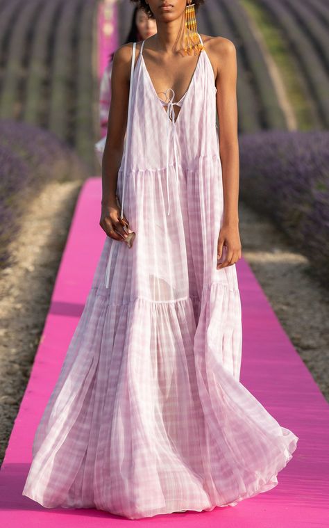 Print Chiffon Maxi Dress, Ethno Style, Floral Print Chiffon, Chiffon Maxi, Silk Maxi Dress, Chiffon Maxi Dress, Moda Operandi, Look Fashion, Paris Fashion Week