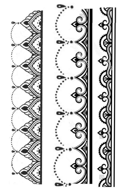 How To Draw Lace Pattern, Border Tattoo Ideas, Armband Tattoo Design Patterns, Mandala Band Tattoo, Mandala Band, Mandala Border, Lace Pattern Design, Band Tattoos For Men, Lace Tattoo Design