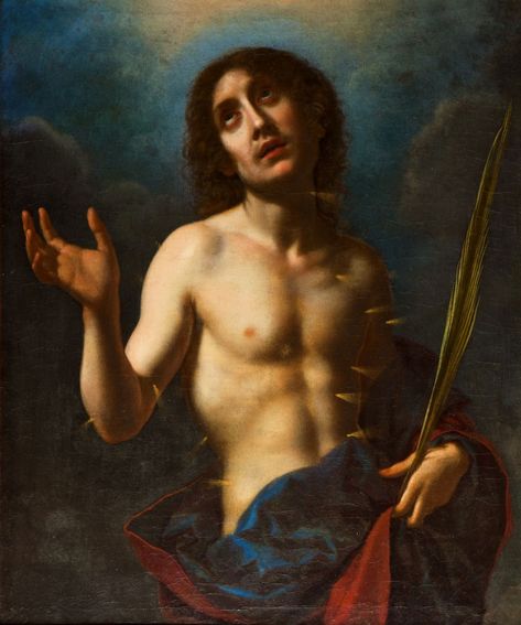 Workshop of Carlo Dolci. Saint Sebastian. Saint Sebastian, St Sebastian, Mary Magdalene, Roman Emperor, Old Paintings, Italian Artist, San Sebastian, Religious Art, Oil On Canvas