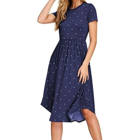 The 20 best trendy spring and summer dresses in 2022 - TODAY Fashion Modest, Flowy Midi Dress, Empire Waist Dress, Long Sleeve Print Dress, Midi Dress Casual, Crewneck Dress, Polka Dress, Amazon Women, Mini Dress With Sleeves