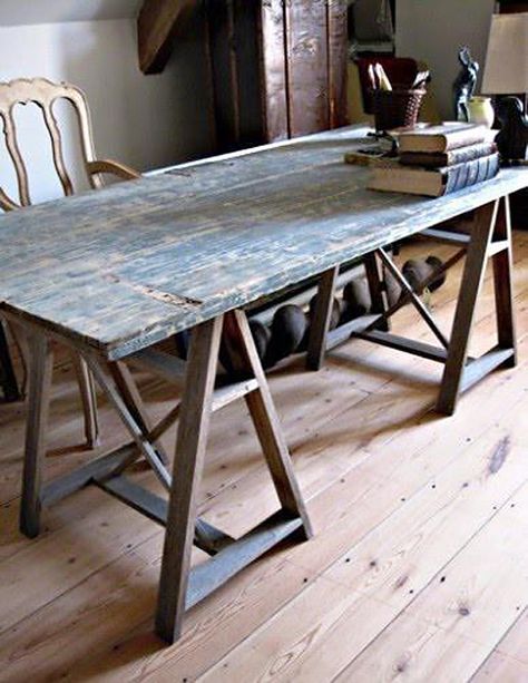 Old Door Desk, Old Door Tables, Door Tables, Salvaged Door, Door Desk, Trestle Tables, Door Table, Old Table, Trestle Table