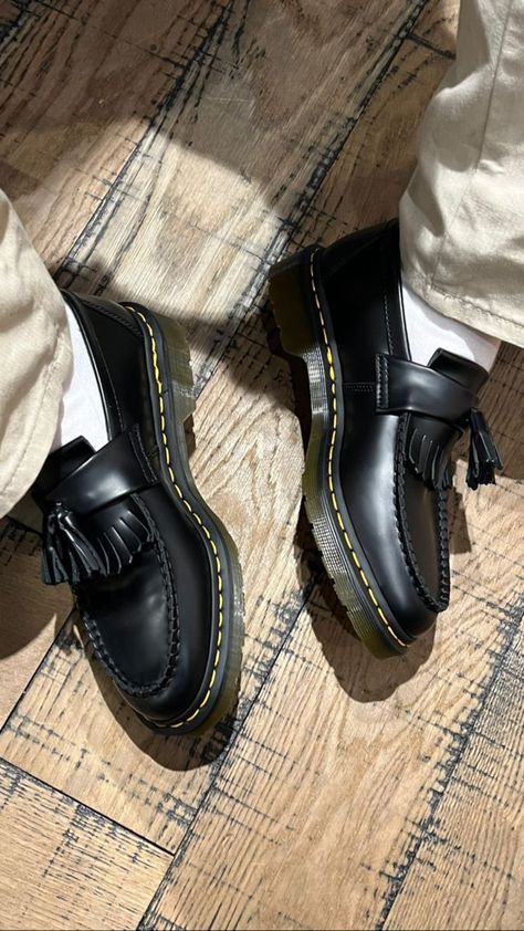 Mens Loafers Aesthetic, Doc Marten Loafers Men, Men’s Chunky Loafer, Doc Martens Mens Loafers, Mens Loafers Outfit Classy, Loafers Fit Men, Loafers Men Aesthetic, Prada Loafers Men, Chunky Loafers Men