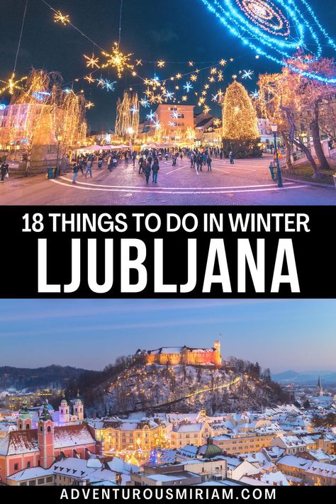 Ready to discover the magic of Ljubljana in winter? From cruising down the Ljubljanica River to sipping local craft beer, this curated list has got you covered! Experience the charm of snow-covered castles, festive markets, and cozy cafes. Pin now for the ultimate winter escape in Slovenia's enchanting capital! #slovenia #Europewinter Slovenia Winter Travel, Ljubljana Winter, Tivoli Park, Dragon City, Europe Winter, Outdoor Theater, Cozy Cafe, River Cruises, Winter Travel