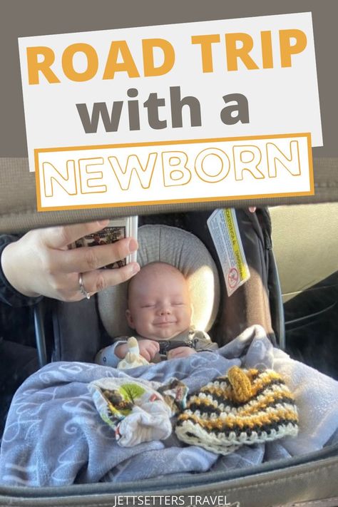 road trip with a newborn Baby Road Trip, Baby Travel Checklist, Baby On Plane, Travel Tips With Baby, Planning A Road Trip, Outdoor Baby Shower, 10 Essentials, Newborn Hacks, Travel Essentials List