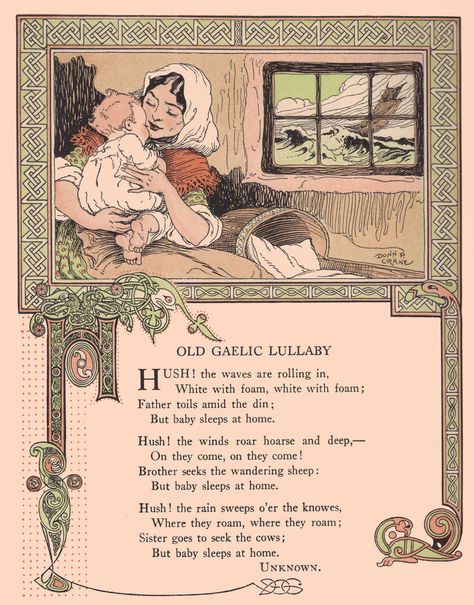 Decoupage Fabric, Nursery Rhymes Poems, Childrens Poems, Childrens Poetry, Scottish Gaelic, Vintage Card, 판타지 아트, Nursery Rhymes, A Rose