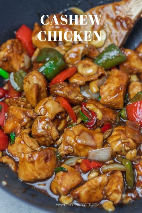 Chicken Recipe Indian, Cashew Chicken Stir Fry, Butter Chicken Recipe Indian, Cashew Chicken Recipe, Wok Recipes, Homemade Chinese, Homemade Chinese Food, Cibo Asiatico, Chinese Recipe