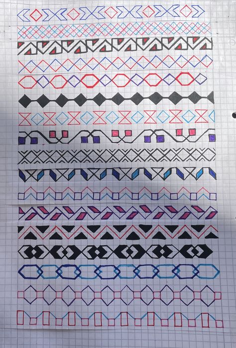 Graph Paper Art Inspirations: From Simple to Complex Designs Doodles Graph Paper, Book Art Projects, Card For Birthday, Graph Paper Designs, Bond Paper Design, Paper Art Design, Easy Mandala Drawing, Graph Paper Drawings, Bullet Journal Mood Tracker Ideas