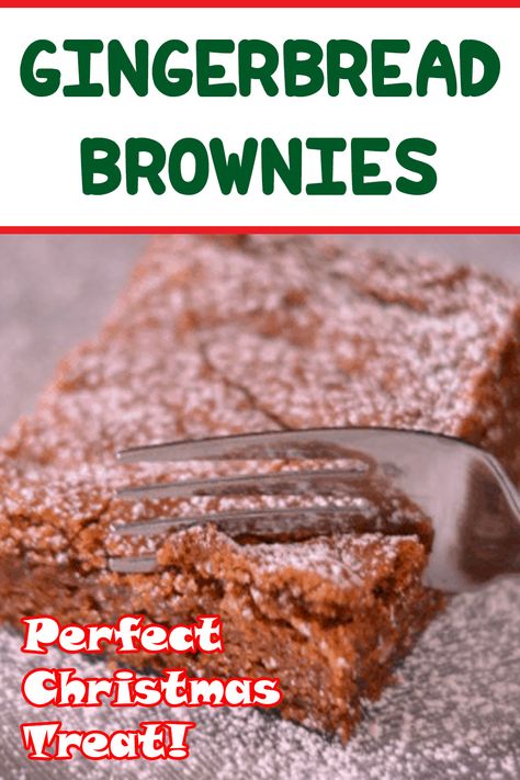 Gingerbread Brownies I Am Baker, Gingerbread Cookie Bars Recipes, Gingerbread Bars Recipe, Gingerbread Brownies Recipe, Brownie Recipies, Gingerbread Brownies, The Best Brownies Ever, Gingerbread Bars, Cosmopolitan Cornbread