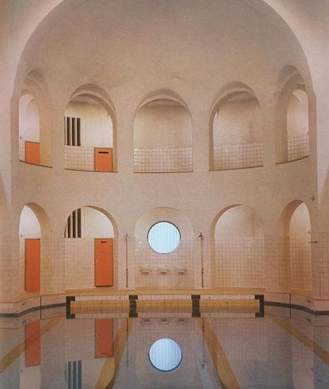 #Volksbad #Nuremberg #CasaVogue via @beau_traps #somewhereiwouldliketolive . . . . #architecture #interiordesign #interiors #アーキテクチャ #インテリア… Transcendent Kingdom, Nouveau Architecture, Public Bath, Retro Interior, Wes Anderson, 판타지 아트, Bath House, Beirut, 인테리어 디자인