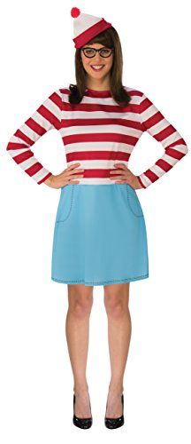 Rubie's Costume Co Women's Where's Waldo Wenda Costume, As Shown, Standard Best Halloween Costumes & Dresses USA Wenda Costume, Where's Waldo Costume, Wendy Costume, 80s Dress Up, Waldo Costume, Where's Waldo, Wheres Waldo, Dress Halloween Costume, Usa Dresses