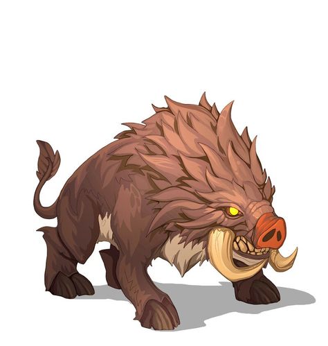 Dnd Beast Companion, Fantasy Animals, Rpg Characters, Creature Artwork, Cartoon Monsters, Fantasy Beasts, Alien Concept Art, Monster Concept Art, Wild Boar