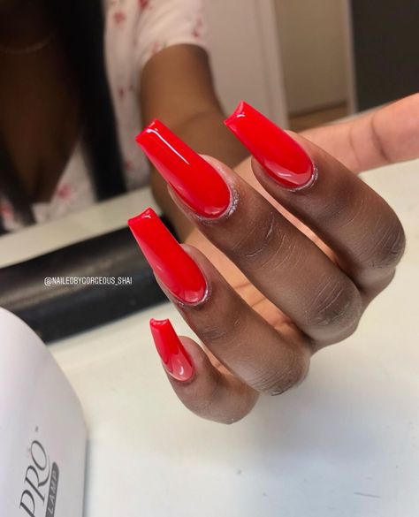 Red Croc Nails Acrylic, Xl Red Acrylic Nails, Luxury Red Square Cut Rings, Xl Long Acrylic Nails Square Red, Red Trendy Nails, Red Nails On Dark Skin, Red Crocodile Acrylic Nails, Red Rhinestone Nails, Natural Acrylic