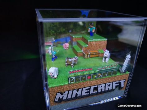 Minecraft Diorama, Paper Toy Design, Sofia The First Birthday Party, Minecraft Wallpaper, 3d Cube, Minecraft Blueprints, Ideas Minecraft, Paper Toys, Gag Gifts