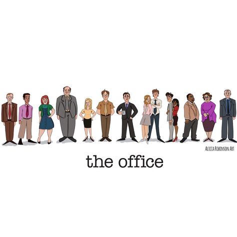 The Office Doodles, The Office Season 1, Office Doodle, Office Cartoon, Threat Level Midnight, Bears Beets Battlestar Galactica, The Office Show, Birthday Art, Dunder Mifflin