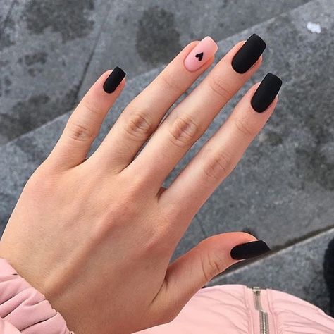 Plain Nails, Edgy Nails, Grunge Nails, Simple Acrylic Nails, Acrylic Nails Coffin Short, Short Acrylic Nails Designs, Hot Nails, Fire Nails, Short Acrylic Nails