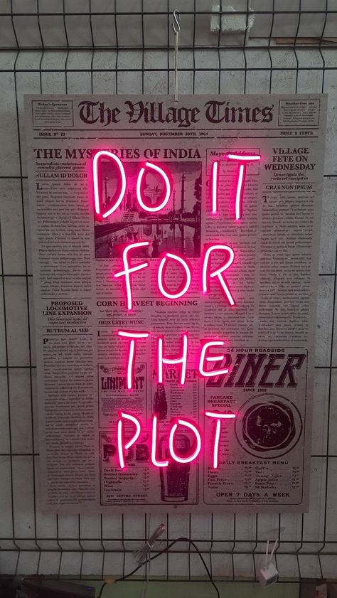 #NeonSigns #BrightIdeas #NeonSignNames #NeonInspiration #NeonRoom #RoomDecor Black Walls Neon Lights, Podcast Wall Ideas, Neon Light Wall Art, Best Neon Signs, Neon Sign Inspiration, Funny Neon Signs Quotes, Led Quotes Neon Signs, Do It For The Plot Wallpaper, This Is Your Sign