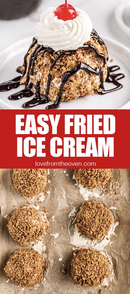 Fried I E Cream, Fried Ice Cream Casserole, Fried Ice Cream With Cinnamon Toast Crunch, No Fry Fried Ice Cream, Easy Fried Ice Cream Recipe, Dessert Ideas For Restaurant, Hibachi Desserts, Chi Chi's Fried Ice Cream Recipe, Mexican Ice Cream Dessert