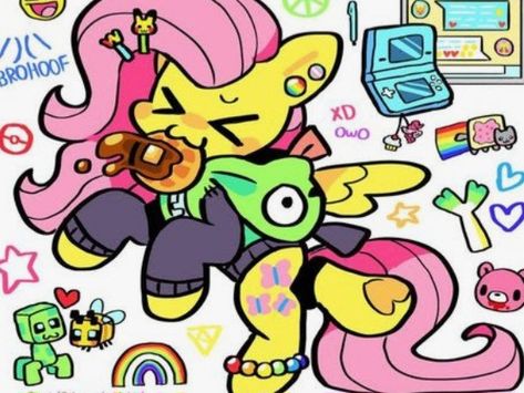 Internet Nostalgia, Emo Art, My Lil Pony, Mlp Fan Art, Swag Art, Scene Kids, My Little Pony Drawing, Scene Emo, Mlp Pony