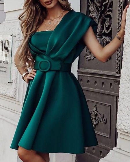 Similar Products Mini Skirt Party, Evening Mini Dresses, Solid Skirt, 파티 드레스, Mini Dress Formal, Mini Dress Fashion, Hip Dress, Green Rose, Slim Dresses