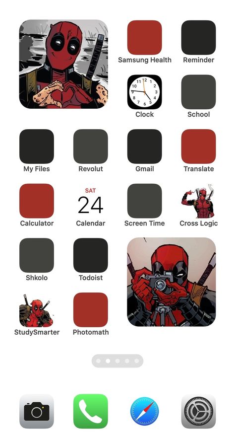 Deadpool Phone Theme, Deadpool Homescreen, Deadpool Wallpaper Aesthetic, Marvel Homescreen, Deadpool Theme, Deadpool Wallpaper Iphone, Cute Deadpool, Spiderman Theme, Deadpool Wallpaper