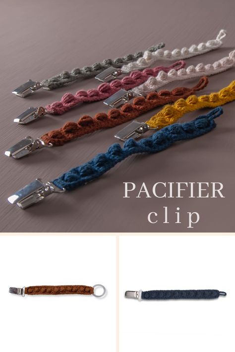 Crochet Pacifier Clip Pattern Free, Crochet Pacifier Clip Pattern, Free Crochet Pattern Pacifier Clip, Macrame Pacifier Clip Diy Pattern, Macrame Pacifier Clip Diy, Macrame Binky Clip Diy, Crochet Pattern Pacifier Holder, Crochet Pacifier, Crochet Pacifier Clip