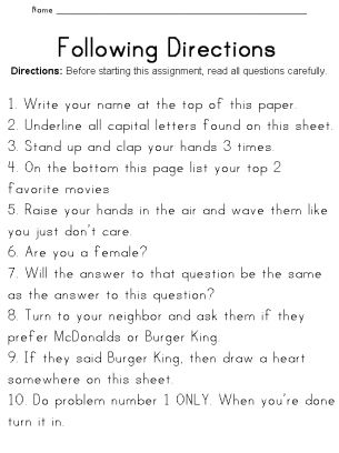 Can You Follow Directions Worksheet, Following Directions Worksheet 2nd Grade, Listening Worksheets Free Printable, Following Rules Activities For Kids, Follow Directions Worksheet Free, Following Directions Worksheet, Following Directions Games, Follow Directions Worksheet, Directions Worksheet