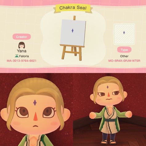 Animal Crossing Tattoo Code, Animal Crossing Naruto Clothes, Acnh Naruto Design, Acnh Tattoo Code, Animal Crossing Anime Codes, Animal Crossing Design Codes Face, Naruto Animal Crossing, Hair Animal Crossing, Acnh Tattoo