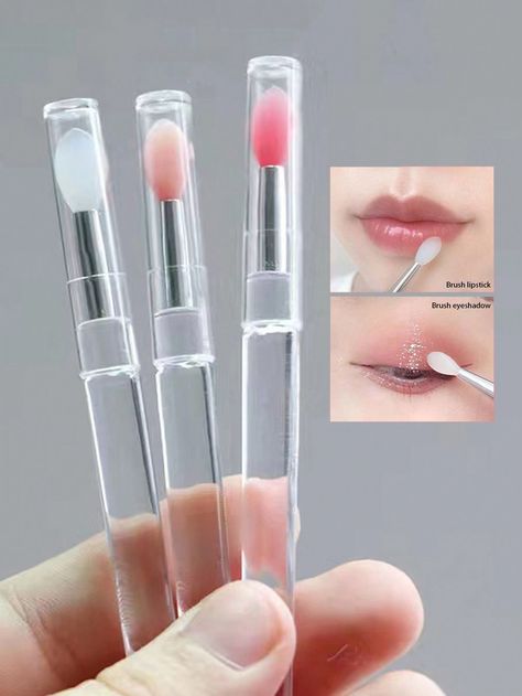 Lip Brush,3Pcs Silicone Covered Lip Brush, Portable Lipstick Brush Cosmetic Brush Makeup Tools Black Friday Clear    Silicone     Beauty Tools, size features are:Bust: ,Length: ,Sleeve Length: Lip Blending, Webcore Aesthetic, Lip Brushes, Makeup Things, Mha Dr, Lucky Wallpaper, Lipstick Brush, Cosmetics Store, Makeup Nails Designs