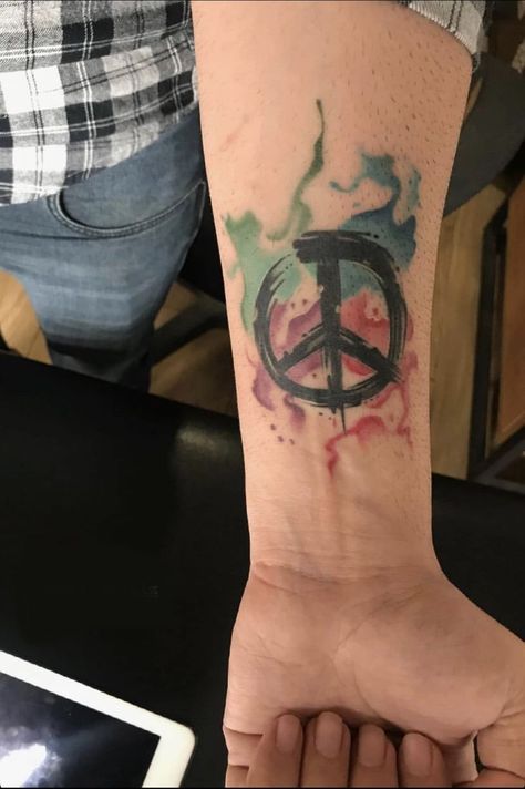 Peace Tattoo For Men, Peace Tattoo, Peace Sign Tattoos, Gothic Tattoos, Peace Tattoos, Rose Tattoo Sleeve, Tattoos Unique, Watch Tattoos, Gothic Tattoo