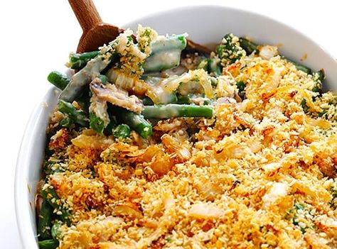 Healthier Green Bean Casserole Recipe Fresh Green Bean Casserole Recipes, Veggie Tacos Recipes, Fresh Green Bean Casserole, Thanksgiving Vegetables Side Dishes, Lentil Recipes Easy, Healthy Green Bean Casserole, Healthy Green Beans, Thanksgiving Vegetables, Dinner Casserole Recipes