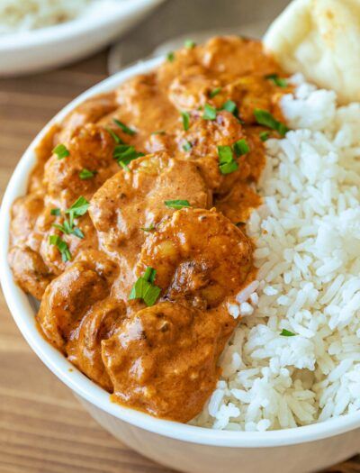 Shrimp Tikka Masala Recipe, Shrimp Tikka, Shrimp Tikka Masala, Food With Rice, Take Out Recipes, Indian Traditional Food, Creamy Food, Philippine Recipes, Creamy Garlic Chicken Recipes