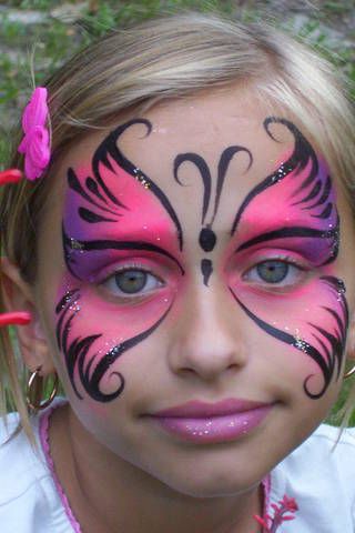 butterfly face paint Easy Face Painting Designs, Animal Face Paintings, Festival Face Paint, Butterfly Face Paint, Girl Face Painting, Carnival Ideas, Face Painting Tutorials, Butterfly Makeup, Festival Face