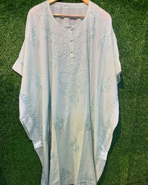 Introducing a new range of Pure Mul Mul Kaftans with Chikankari and Banarasi silver borders. Embrace tradition and comfort at the same time with our range of everyday comfortable styles.🌺 . Product- Mid length kaftan Material- Pure Mul Mul Type- Stitched, free size . Do for more details.💌 . #chikankari #chikankaftan #everydaywear #comfort #clothing #indianwear #beachwear #kaftan Comfort Clothing, Indian Wear, Comfortable Fashion, Mid Length, Free Size, Borders, Everyday Wear, Range, Pure Products