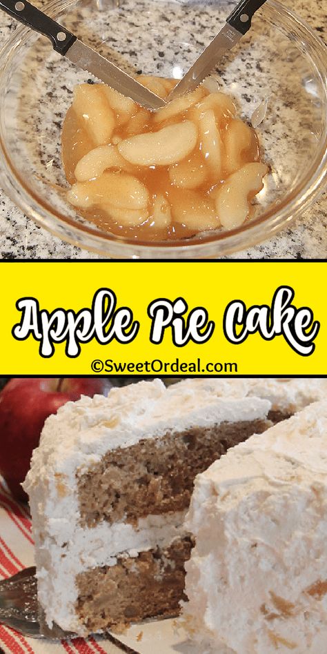 Cake Mix And Pie Filling Recipe, Apple Pie Filling Desserts, Spice Cake Mix Recipes, Apple Spice Cake Recipe, Pie Filling Desserts, Sugar Free Apple Pie, Recipe Using Apples, Moist Apple Cake, 9 Cake