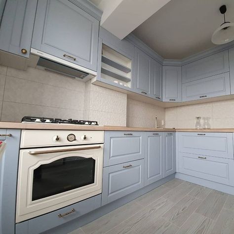 Baby Blue Kitchen Cabinets, Light Blue Kitchens, Blue World, Blue Kitchen Cabinets, Blue Kitchen, Blue Kitchens, Kitchen In, Pastel Blue, Baby Blue