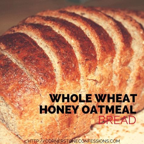 Honey Oatmeal Bread, خبز فرنسي, Oatmeal Bread Recipe, Homemade Bread Recipe, Wheat Bread Recipe, Oatmeal Bread, Bread Maker Recipes, Honey Oatmeal, Idee Pasto