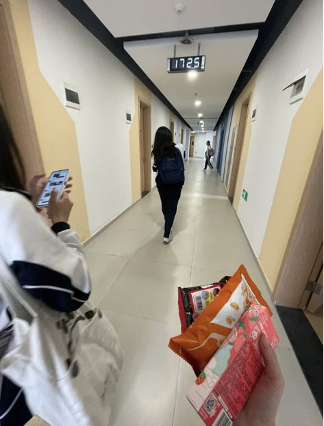 Japan High School Aesthetic, Korean High School Aesthetic, Korea School Aesthetic, School Hallway Aesthetic, Korea High School, China High School, Korean School Aesthetic, High School Hallway, Early Alarm