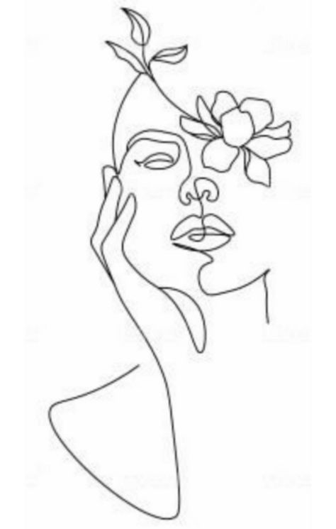 Illustration Portraits, Caricatures, Line Art Drawings, Line Drawing, Line Art, A Line, Art Drawings, Drawings, Flowers