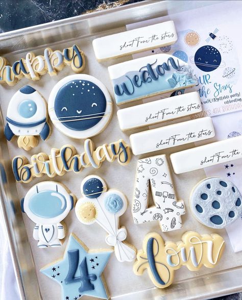 Half Arch, Cookie Decorating Icing, Balloon Cookies, Cookies Theme, Space Birthday Party, 2nd Birthday Party Themes, Sugar Cookie Designs, Star Cookies, Baby Cookies