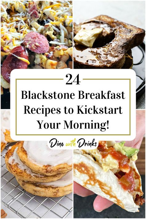 Collage of 4 blackstone breakfast recipes. Blackstone Cinnamon Roll Pancakes, Griddle Sandwich Recipes, Blackstone Breakfast Recipes, Blackstone Breakfast Ideas, Blackstone Breakfast, Lush Desserts, Blackstone Grill, Flat Top Griddle, Griddle Recipes