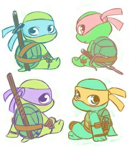 Teenage mutant ninja turtles chibi Ninja Turtle Tattoos, Baby Ninja Turtle, Ninja Turtle Drawing, Turtle Drawing, Turtle Party, Turtle Tattoo, Ninja Turtles Art, Teenage Mutant Ninja Turtle, Tmnt 2012