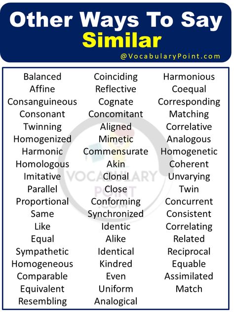 Have you ever found yourself stuck in a repetitive word loop, desperately searching for an alternative way to express similarity? Well, fear not, as we are about to embark on a linguistic adventure that will open your mind to a plethora of synonyms and phrases capable of replacing the tired old term similar. In this ... Read more The post Other Ways To Say Similar appeared first on Vocabulary Point. Words To Use Instead, Book Advice, Plot Structure, Other Ways To Say, Words To Use, Smart Goals, Kindred Spirits, Writing Words, Writing Ideas