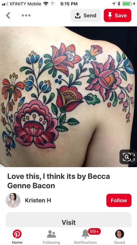 Scandinavian Flower Tattoo, Ster Tattoo, June Tattoo, Unique Half Sleeve Tattoos, Fun Tattoo, Sacred Heart Tattoos, Favorite Tattoos, Heart Tattoos, Floral Tattoo Sleeve