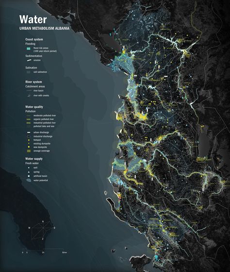 Metabolism of Albania: Urban Metabolic Strategy by FABRICations. Metabolic - Flows - Urbanism - Urban Strategy - Resilient System - Urbanization - Map - Maps - Development - Draw - Food - Water - Energy - Tourism - Diagram - Sustainability - Opportunities - Large Scale - Architecture Urban Strategy, Urban Mapping, Villa Architecture, Urban Design Diagram, Urban Analysis, Urban Design Graphics, Architecture Mapping, Landscape Model, Water Energy